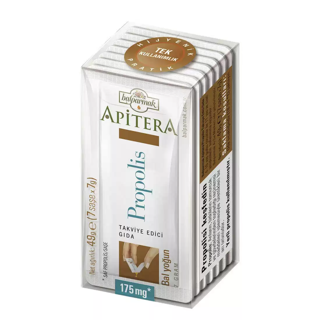 Honey with Propolis, Apitera, 7x7G Sachets
