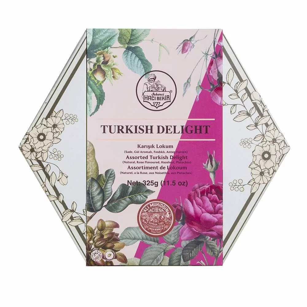Assorted-Mix-Turkish-Delight.jpg Assorted Turkish Delight with Nuts 325G, Haci Bekir - Image 1