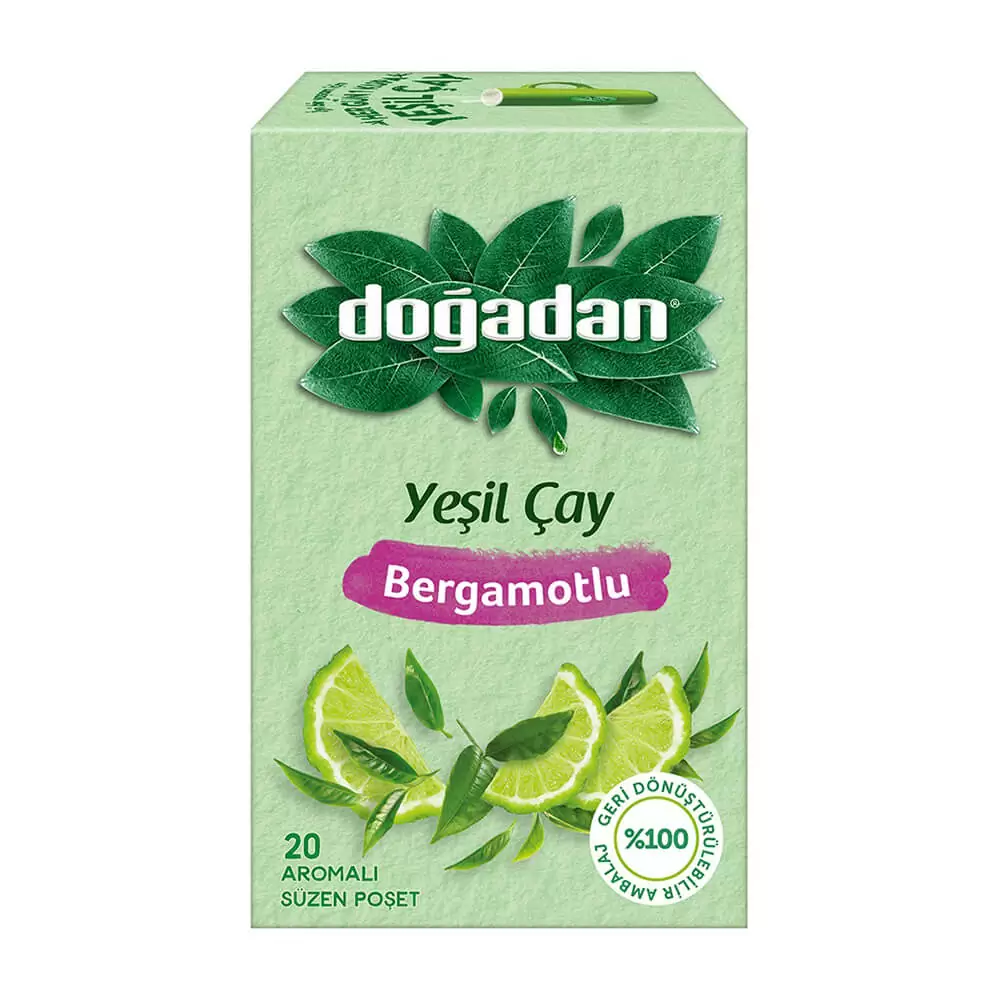 Dogadan, Green Tea with Bergamot, 20 Teabags