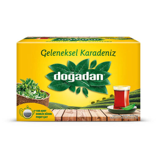 Dogadan Traditional Turkish Black Tea 100 Tea Pot Sachets
