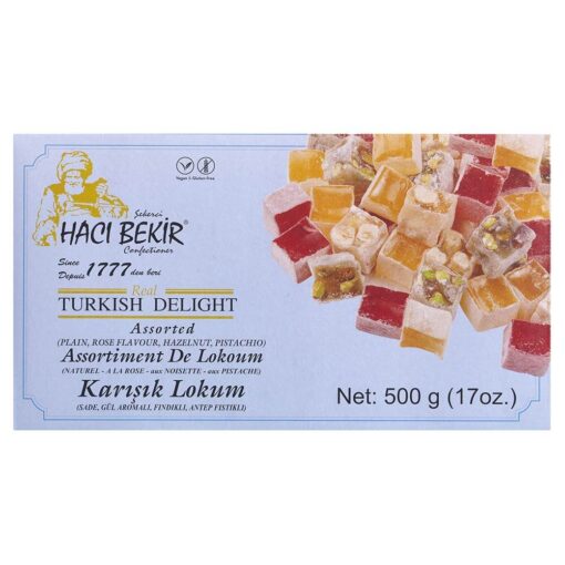 Haci Bekir Assorted Turkish Delight with Nuts 500G