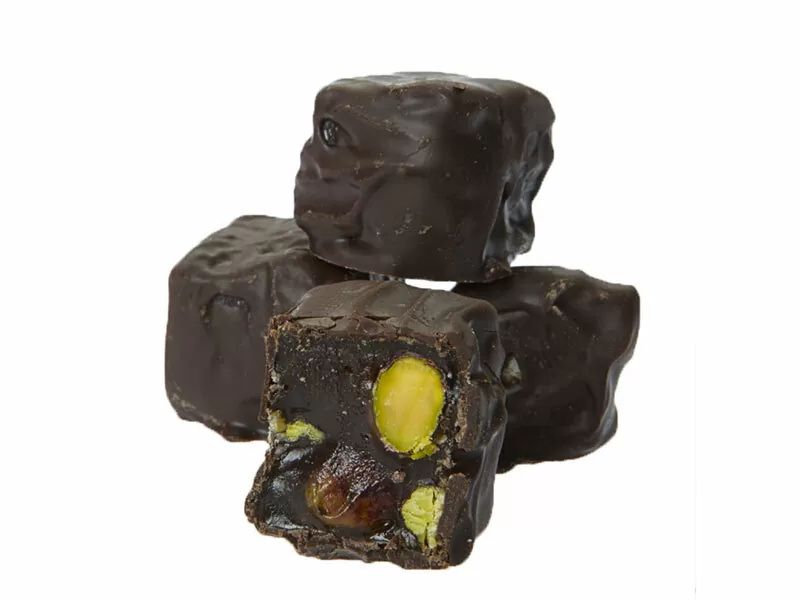 Haci-Bekir-Chocolate-Covered-Turkish-Delight-with-Pistachio.jpg Chocolate Covered Turkish Delight with Pistachio 250G, Haci Bekir - Image 2
