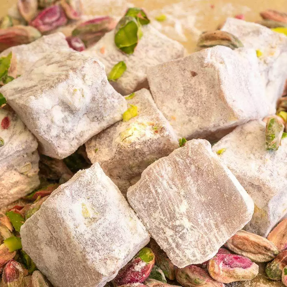 Haci-Bekir-Double-Pistachio-250-box.jpg Turkish Delight with Double Pistachio, Haci Bekir - Image 1