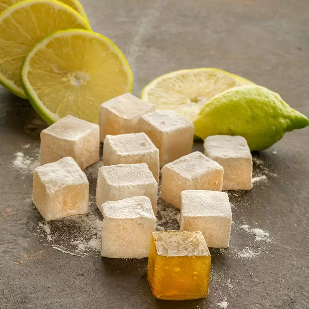 Haci-Bekir-Turkish-Delight-with-Ginger-and-Lemon.jpeg Turkish Delight with Ginger & Lemon 200G, Haci Bekir - Image 2