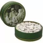 Turkish Delight with Pistachio, Metal Box 500G, Haci Bekir