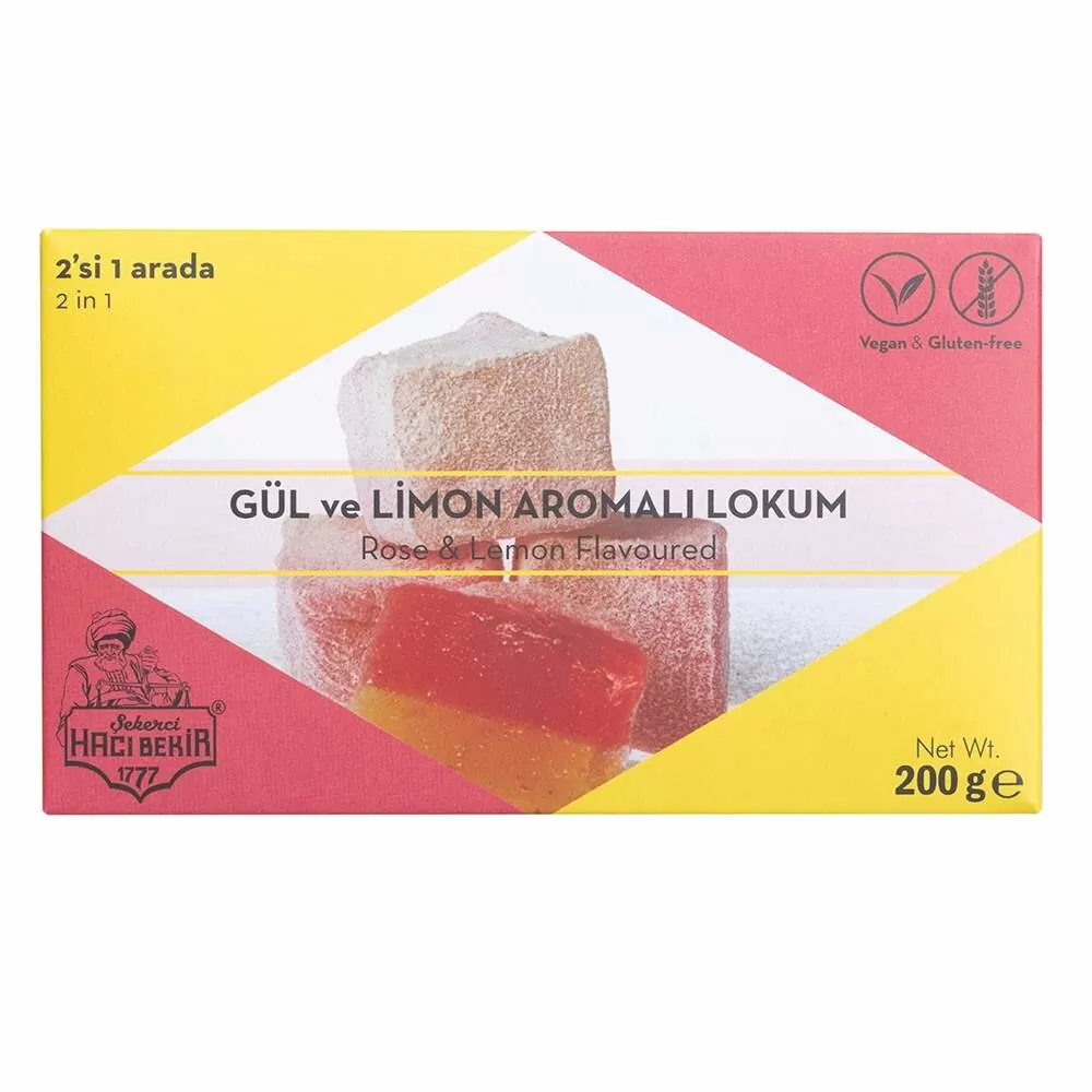 Haci-Bekir-Turkish-Delight-with-Rose-and-Lemon-Box.jpg Turkish Delight with Rose & Lemon 200G, Haci Bekir - Image 1