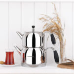Turkish Steel Teapot Set, Flora Midi - Image 2