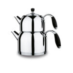 Turkish Steel Teapot Set, Flora Midi