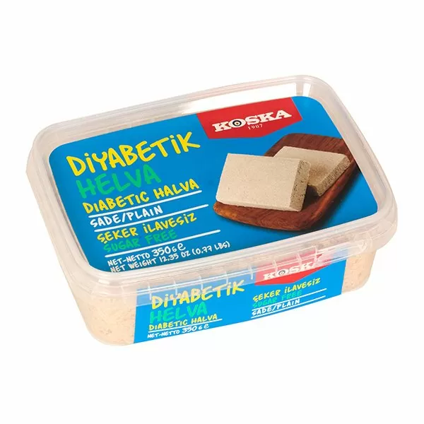 Koska-Diabetic-Plain-Halva-350G.jpg Koska, Diabetic Plain Halva, Sugar-Free, 350G - Image 1