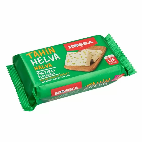 Koska-Halva-with-Pistachio-200G.jpg Koska, Halva with Pistachio, 200G - Image 1