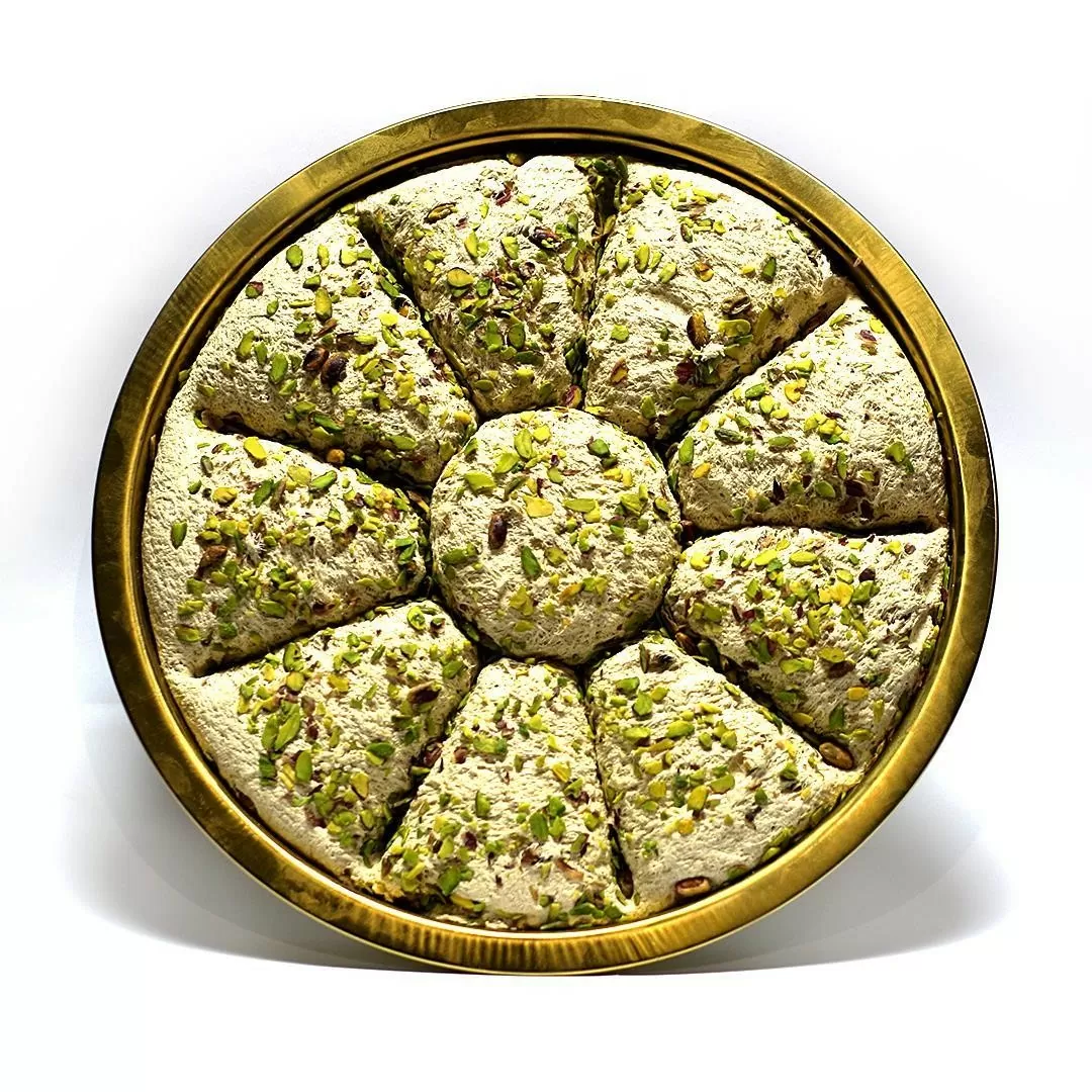 Koska-Tray-Halva-with-Pistachio.jpeg Koska, Tray Halva with Pistachio, 650G - Image 2