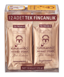 Kurukahveci Mehmet Efendi Single Turkish Coffee 12 Packs