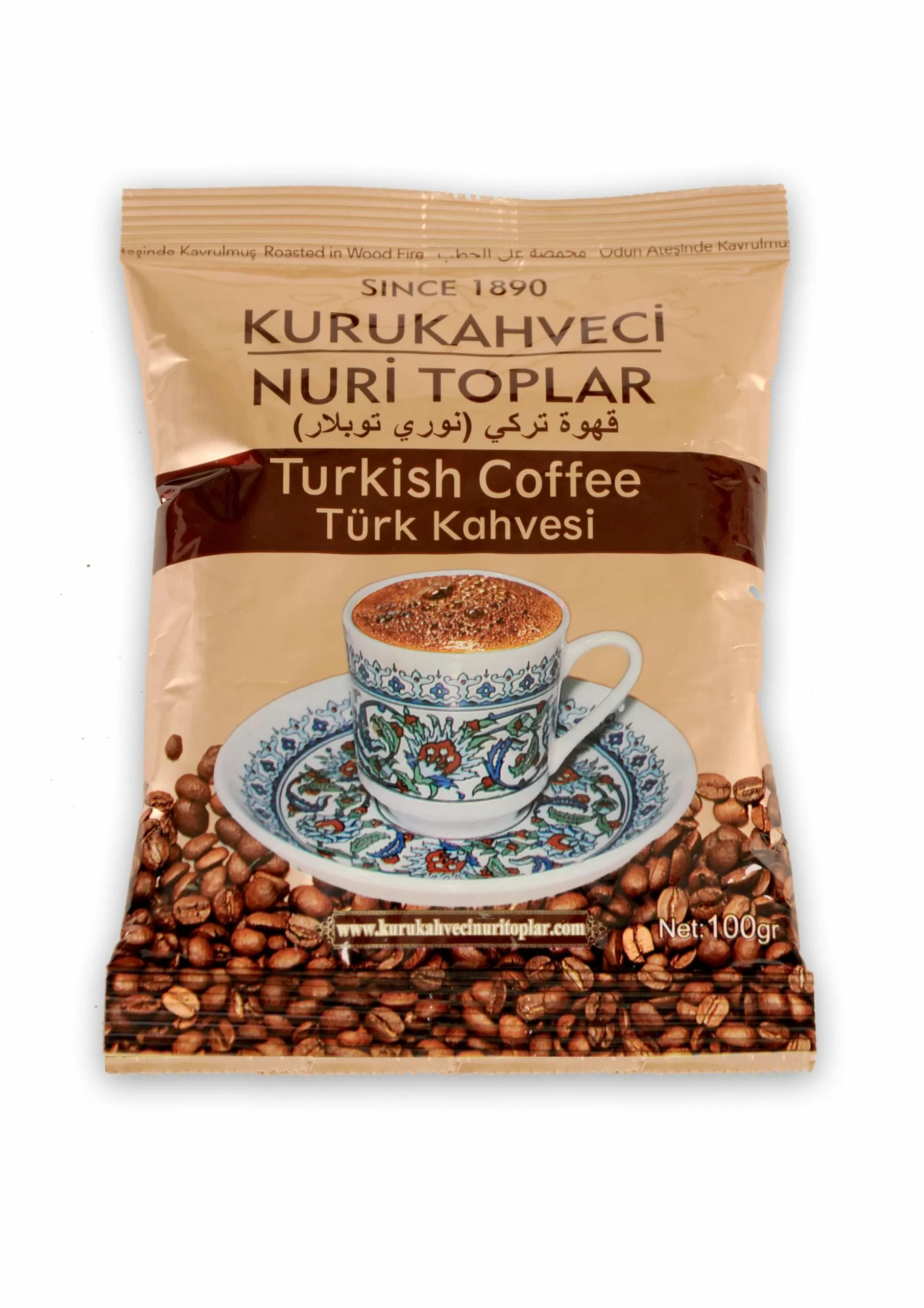 Grand Bazaar Online Shopping 32 Kurukahveci Nuri Toplar Turkish Coffee 100G scaled 1