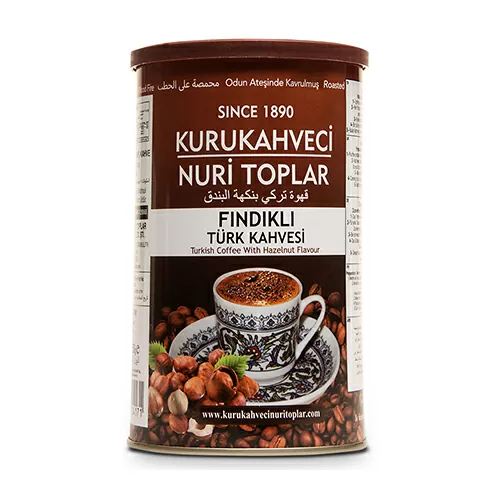 Kurukahveci-Nuri-Toplar-Turkish-Coffee-with-Hazelnut-250G.jpg Kurukahveci Nuri Toplar Turkish Coffee with Hazelnut 250G - Image 1