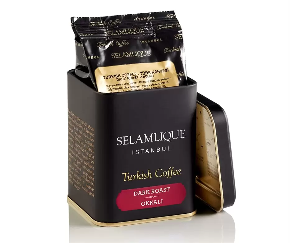 Selamlique-Dark-Roast-Turkish-Coffee-125G.jpg Selamlique Dark Roast Turkish Coffee, 125G - Image 1