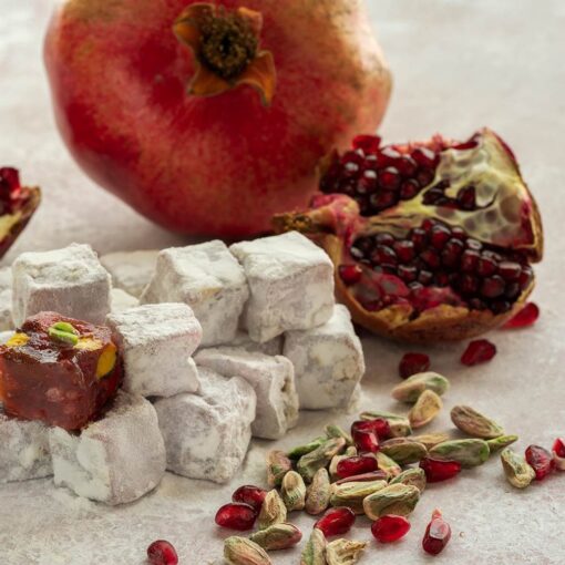 Turkish Delight with Pomegranate and Pistachio