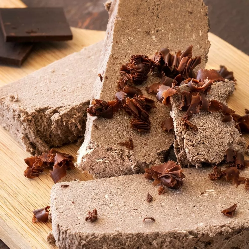 Turkish-Halva-with-Cocoa-Haci-Bekir.jpg Turkish Tahini Halva with Cocoa, Haci Bekir - Image 1