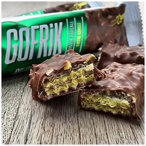 gofrik1- 1 boîte de chocolats au lait Gofrik aux pistaches, 24 pièces - Image 2