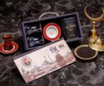 Tea Set of 2 in a Wooden Box, Hafiz Mustafa